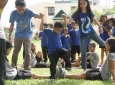 Teachers lend a helping hand.