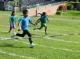 Sprinting through the finish line.
