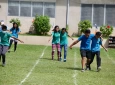 Three legged race.